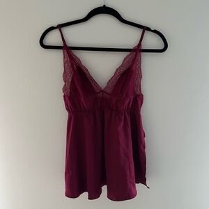 Victoria's Secret Deep Red Lace Cami